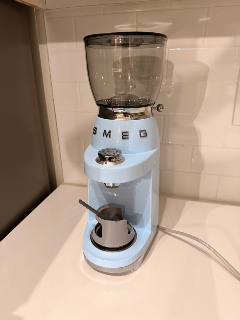 Ames Light Blue Electric Coffee Grinder - Retro Home Kitchen